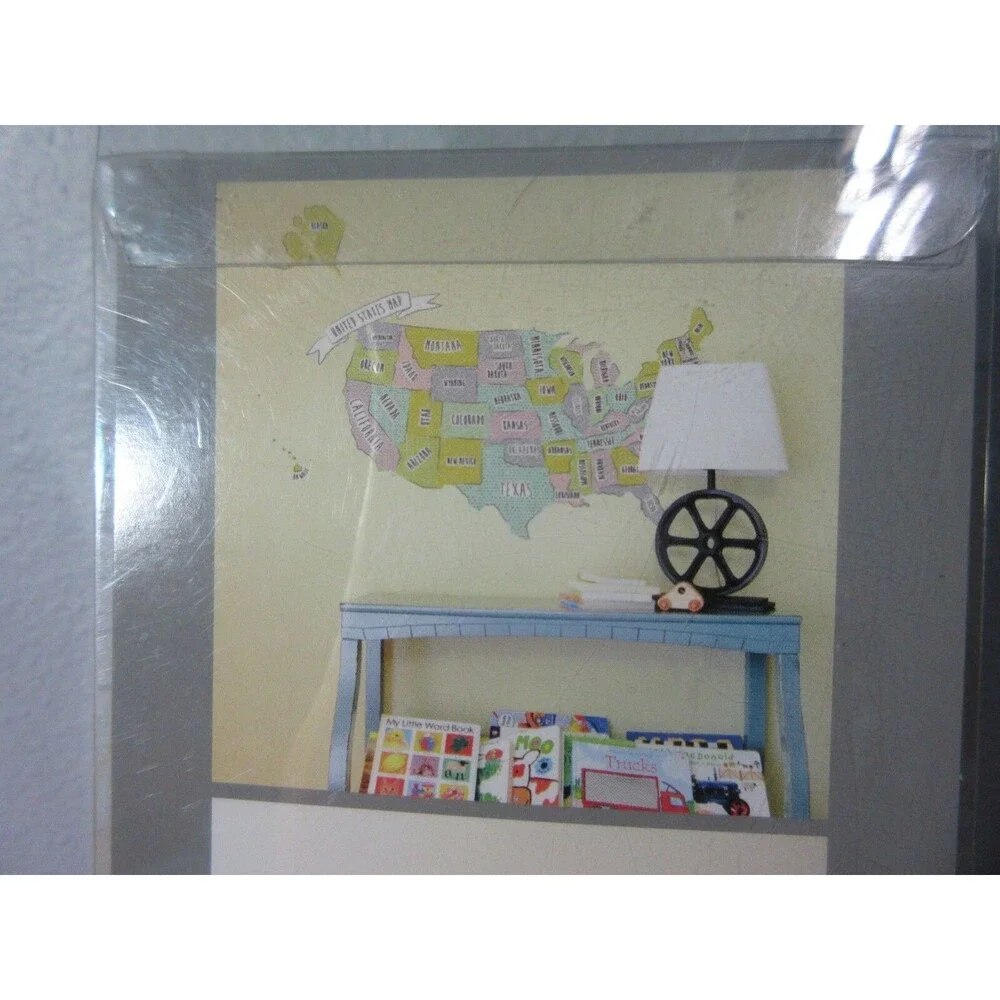 United States USA Map Wall Decor Self Adhesive 3' Home School Office New